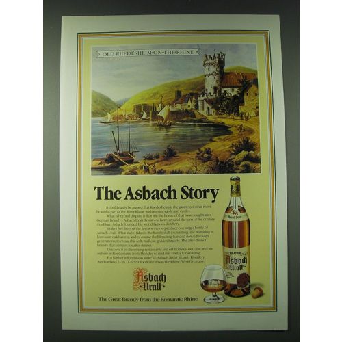 1989 Asbach Brandy Ad - Old Ruedesheim-on-the-Rhine