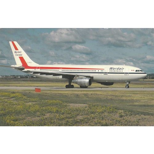 Wardair Airbus A300 B4 Civil Aircraft Postcard (A20538)