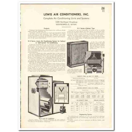 Lewis Air Conditioners Inc 1935 vintage heating catalog Split System