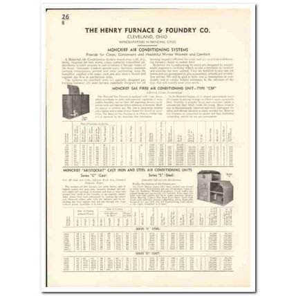 Henry Furnace Foundry Company 1935 vintage heating catalog Moncrief