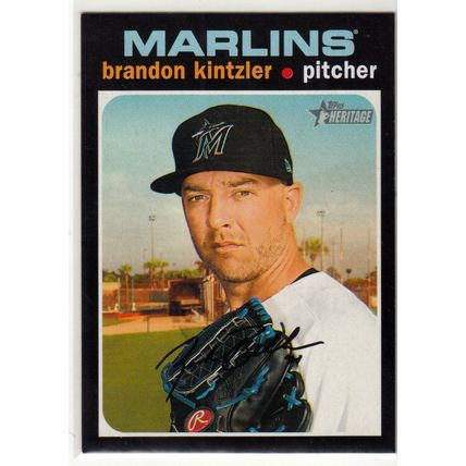 2020 Heritage High Number baseball card 679 Brandon Kintzler - Miami Marlins