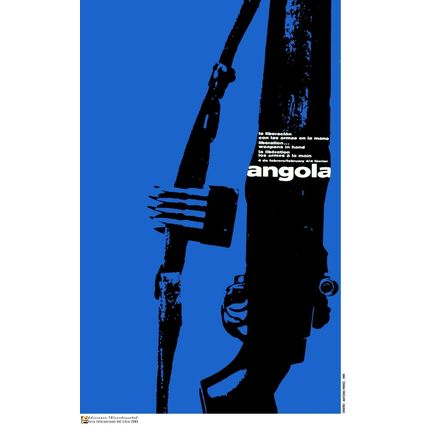 Political POSTER.Set of 5.Solidarity Angola.Africa.Propaganda art decor