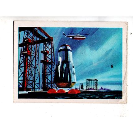 ANGLO CONFECTIONERY TRADE CARD SPACE 1967 NUMBER 36 PASSENGER ROCKETS-1