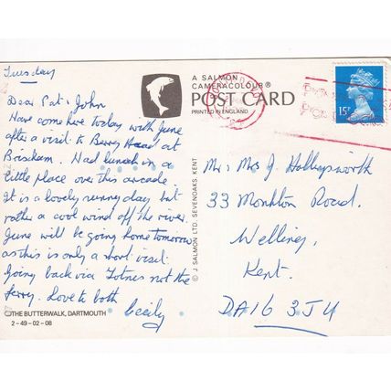 Dartmouth The Butterwalk Devon Salmon Postcard 1990 posted VGC