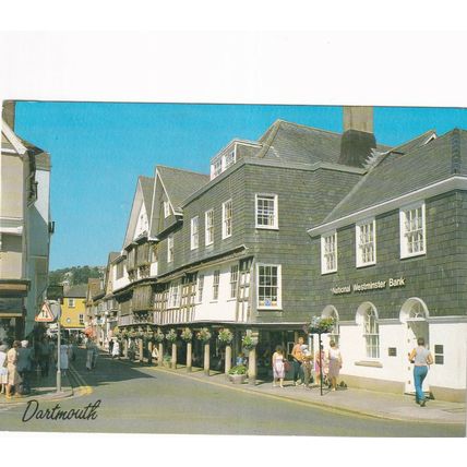 Dartmouth The Butterwalk Devon Salmon Postcard 1990 posted VGC
