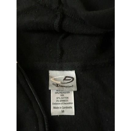 Champion Kids Full Zip Hoodie Jacket Size M Black