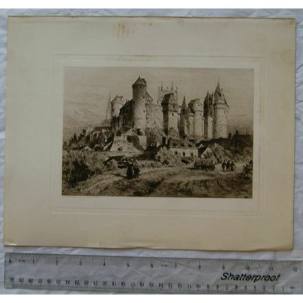 1905 illustration The Castle of Vitré by Axel Herman Haig