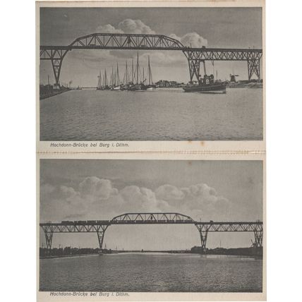 Hochdonn Ships River Brucke 2x Antique German Postcard s
