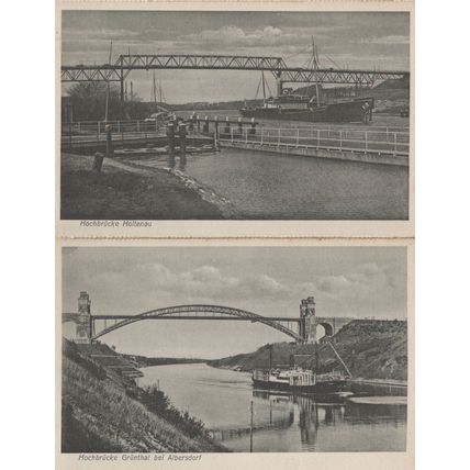 German Ship Ferry at Hochbrucke Bridge 2x Old Postcard s