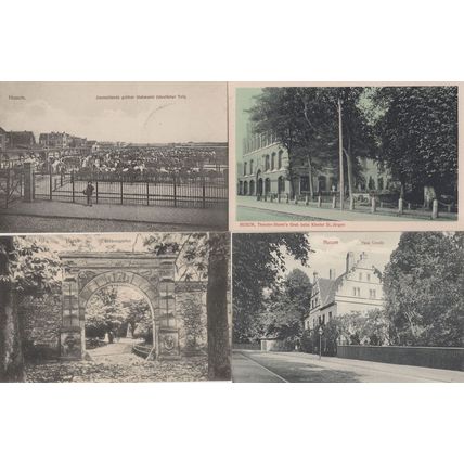 Husum Markt Denkmal Kirche Museum 4x Antique German Postcard s