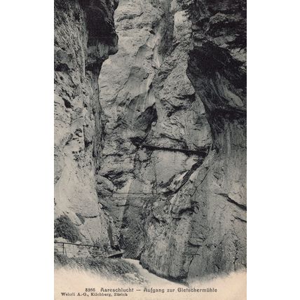 Aareschlucht Aufgang Zur Gletschermuhle Switzerland Postcard
