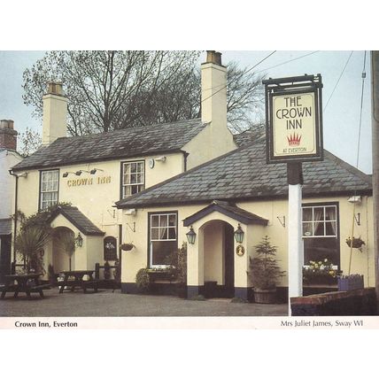 Crown Inn Everton Pub Inn Hampshire Postcard