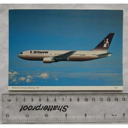 old Postcard Brittania Airways Boeing 767
