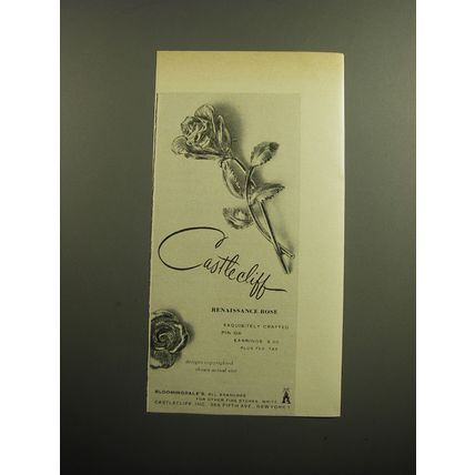 1959 Castlecliff Jewelry Advertisement - Renaissance Rose