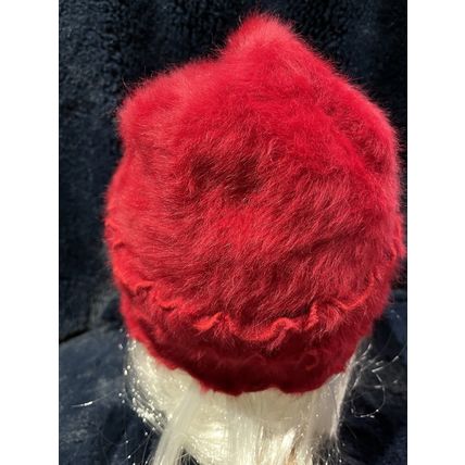 Red Fashionable Hat! Small has holes & Sracthes on the leather on the side,.