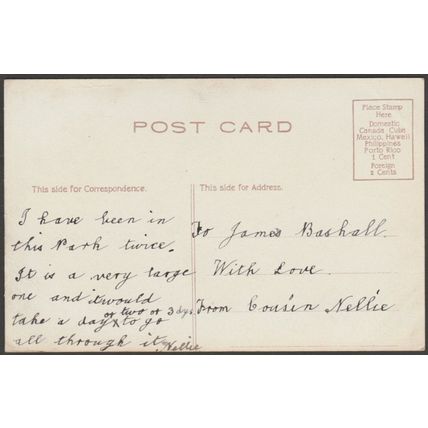 Bethesda Fountain, Central Park, New York City, c.1905-10 - IPC&N Co Postcard