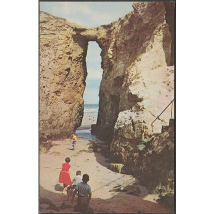 Natural Arch, Perranporth, Cornwall, 1965 - Postcard