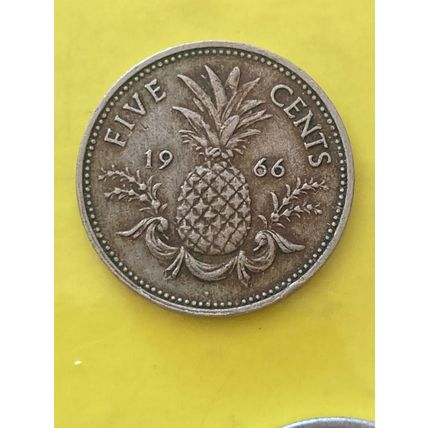 Umlaufmünze Bahamas 5 Cents 1966