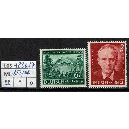 Los H23017: Deutsches Reich Mi. 855/56 **