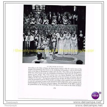 QUEEN AT THE CHAIR OF ESTATE 1953, Book Illustration, 1953