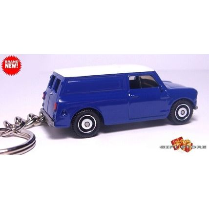 HTF KEYCHAIN BLUE AUSTIN MORRIS MINI COOPER VAN CUSTOM Ltd Ed. NICE GIFT
