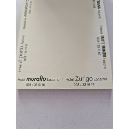 FELDPAUSCH TICINO HOTELS NOTE PAD