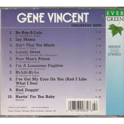 Gene Vincent : Greatest Hits (CD)