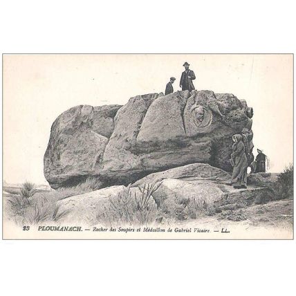 22 - PLOUMANACH - ROCHER DES SOUPIRS - MEDAILLON DE GABRIEL VICAIRE