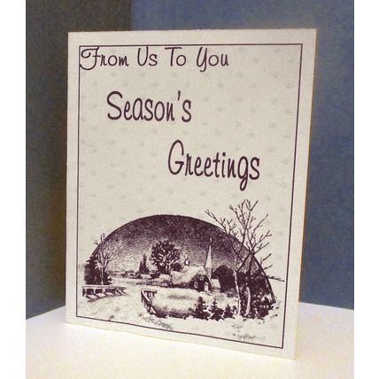 Card 4 1/4 inch X 5 1/2 inch Seasons Greetings