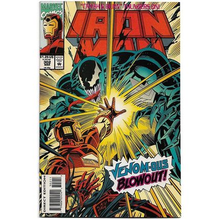 Iron Man #302 (1994) *Marvel Comics / Cover Artwork by Kevin Hopgood / Venom*