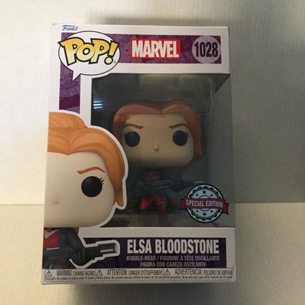 NEW Marvel Elsa Bloodstone Funko Pop Figure #1028 & Black & White Jack Russell