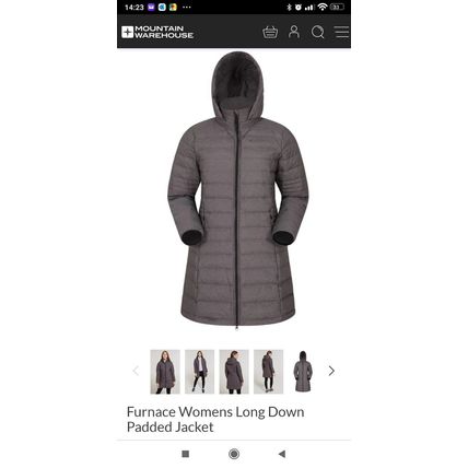 Mountain Warehouse Furnace Womens Long Down Padded Jacket size 18