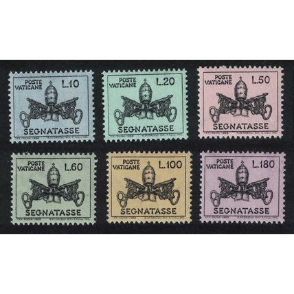 Vatican Postage Due State Arms 6v 1968 MNH SG#D513-D518 Sc#J19-J24