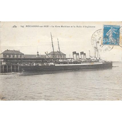62 - Boulogne-sur-Mer - La gare maritime et la Malle d'Angleterre