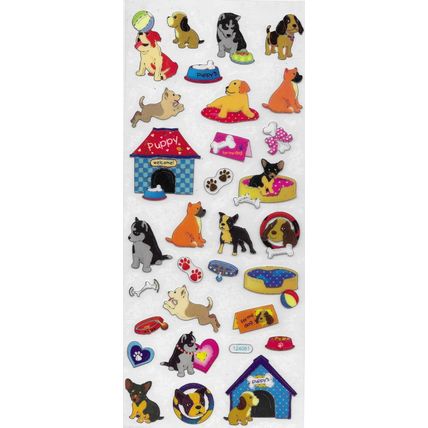Peel Off Sticker Sheet. Dogs. Cardmaking Scrapbooking Crafts Toppers
