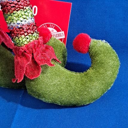 NEW Lot 4 Pair ELF LEGS 6" Christmas ORNAMENTS House Decor Feet Socks Shoes