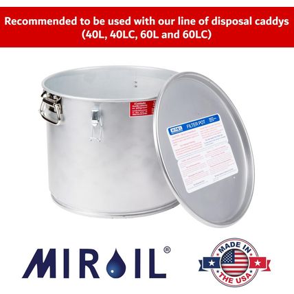 Miroil B6PS Fryer Filter Bag & Frame Combo, Extends Grease Life, Handles Hot & C