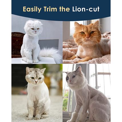 Oneisall Quiet Cat Clippers for Matted & Long Hair, 2-Speed Cordless Pet Shaver