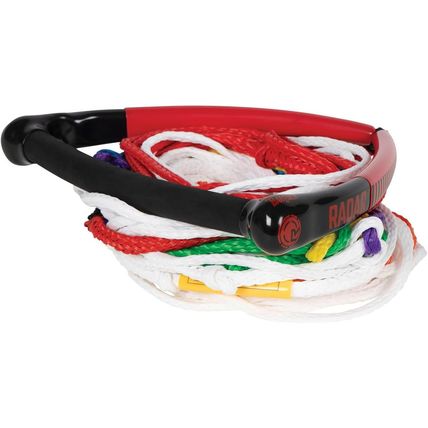 Radar Control Pkg Waterski Rope, 13 In. Arc Handle W/8-Sect. Mainline, Red/Black