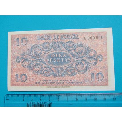 Espana Spain 1938 10 Pesetas Banknote Reproduction - 47