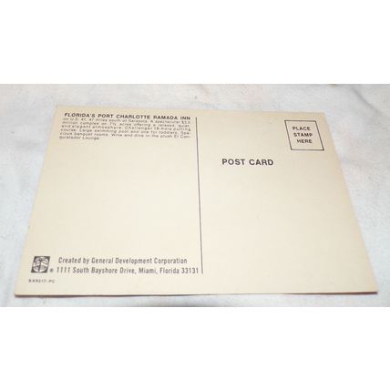 FLORIDA'S PORT CHARLOTTE RAMADA INN VINTAGE POST CARD