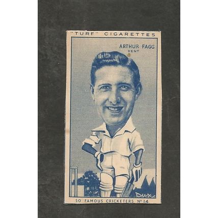 CC Turf Famous Cricketers 1950 # 14 Arthur Fagg Kent