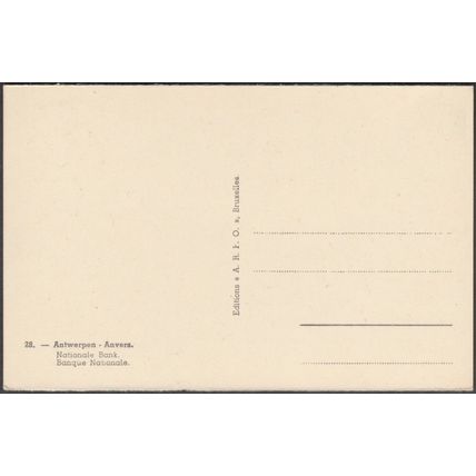 Nationale Bank, Antwerpen, c.1930s - ARFO Briefkaart