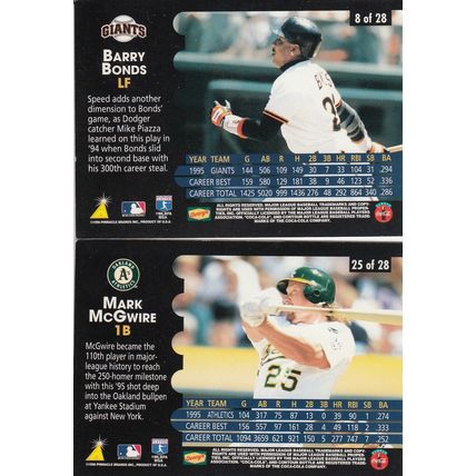BARRY BONDS & MARK McGWIRE AUTO1996 GIANTS & A'S HOF HOME RUN WORLD SERIES CHAMP