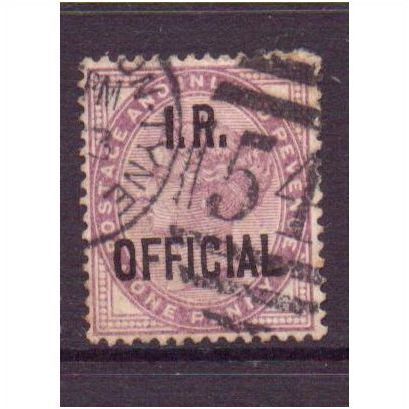 official stamps gb sgo3 . ir official 1d lilac used bc