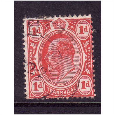 TRANSVAAL 1905 1d SCARLET SG 274 FINE USED#2