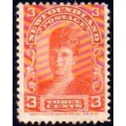 1897 NEWFOUNDLAND Sg88 3c ORANGE MOUNTED MINT NO GUM (B38)