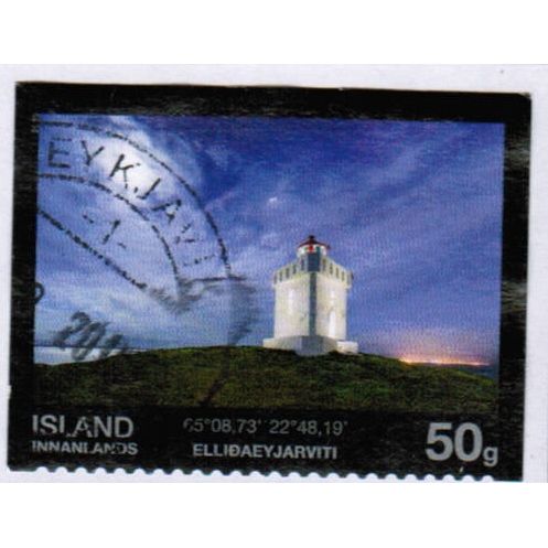 2015 Iceland Sc# 1380 - Lighthouse V - Ellidaey 50g (159kr) used