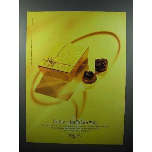 1995 Godiva Chocolate Ad - You Don't Have to Say a Word