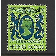 HONG KONG 1982 $1.70 BLUE AND BRIGHT GREEN SG 482 FINE USED